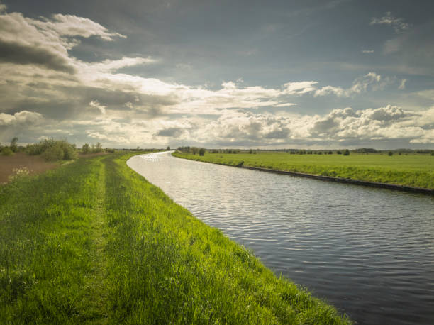 istock The Ems-Jade Canal in changeable weather 1334820173