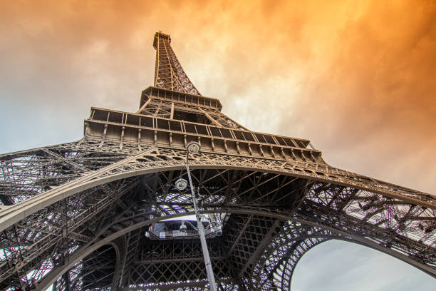 Eiffel Tower at Paris, France stock photo