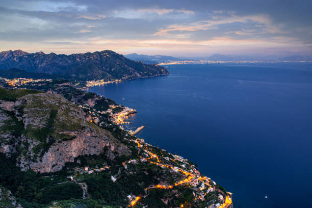 istock Amalfi Coast at night 1334822184