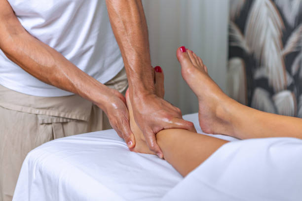 istock Foot reflexology massage in spa salon 1334824907