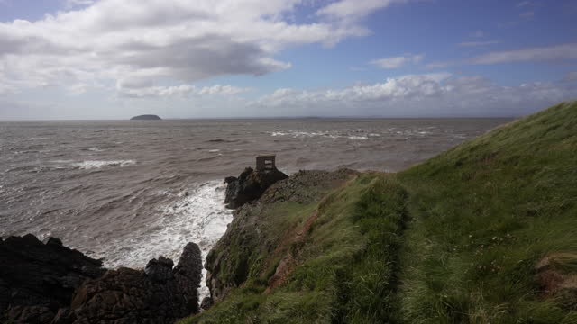The free to visit fortress at Brean Down, Somerset, UK