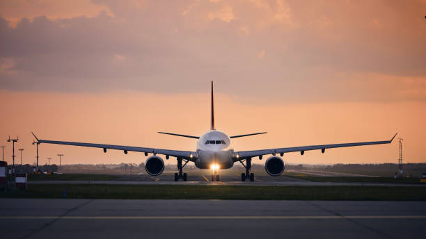 istock Airplane taxiing for take off 1334829555
