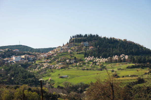 istock Image of small hillside town, Greece 1334831280