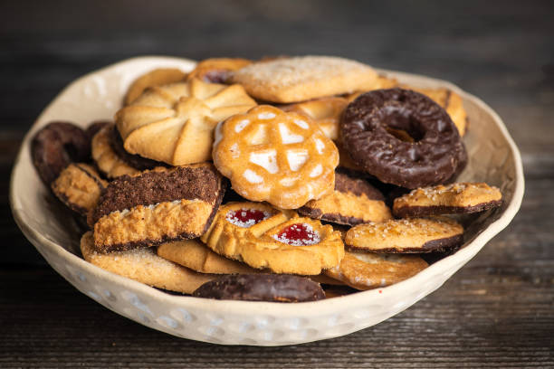 istock Tea cookies and biscuits on a plate 1334833852
