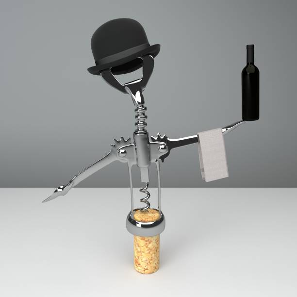 コルクスクリュー - ソムリエ - humor bizarre drinking cocktail ストックフォトと画像