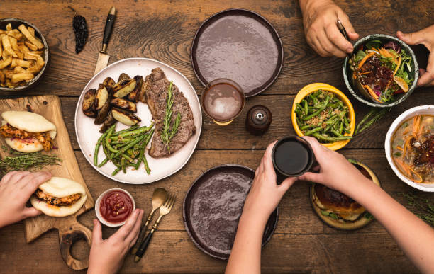 Family enjoying a dinner together