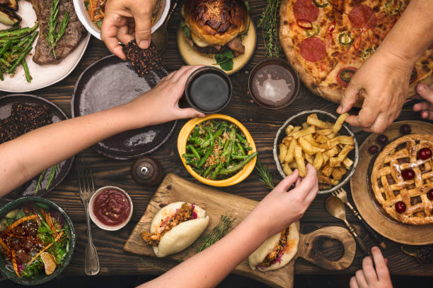 Family enjoying a dinner together