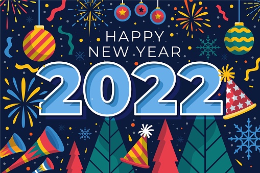 Happy New Year 2022 Stock Illustration - Download Image Now - New Year's  Eve, 2022, New Year - iStock
