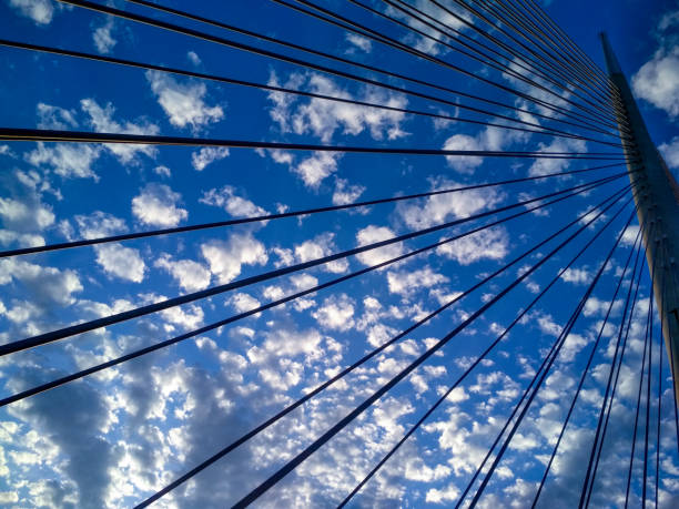 Lines and sky stock photo
