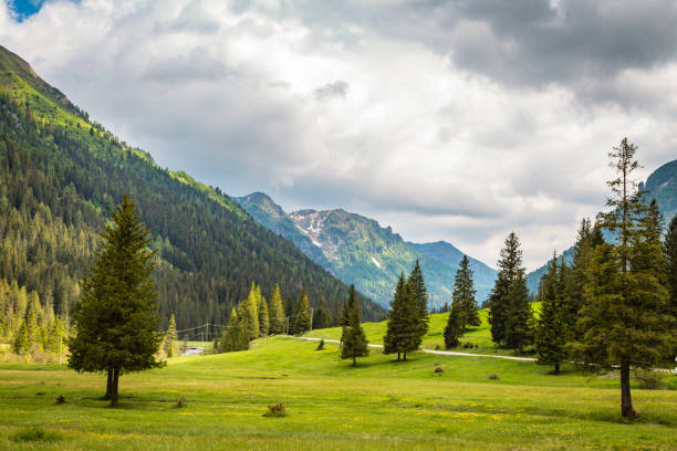 istock natural landscape with green mountain peaks in summer 1334841758