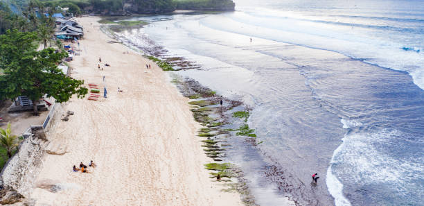 Aerial view of the Balangan beach on Bali.