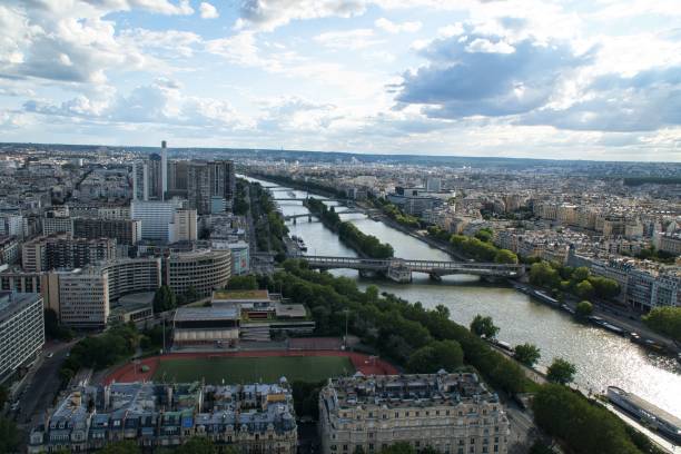 istock Aerial view of Paris skyline 1334847206