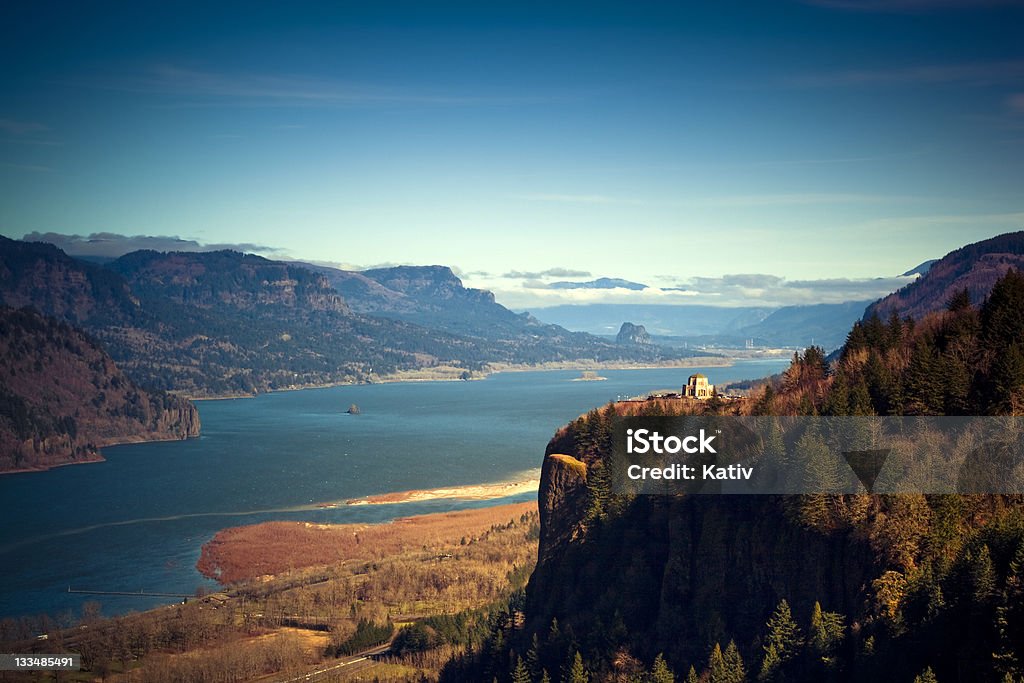 Ущелье реки Колумбия и Корона точка - Стоковые фото Орегон - штат США роялти-фри
