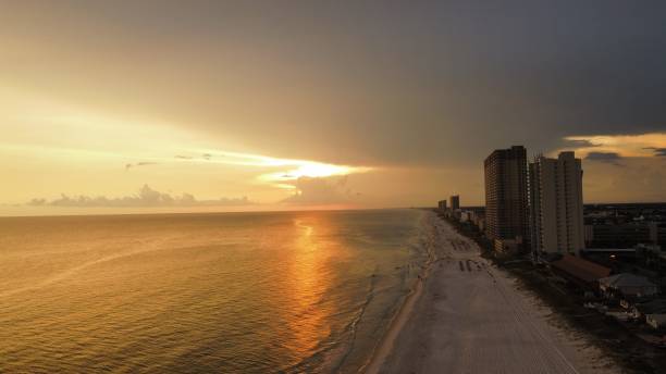 istock View of the beach sunset 1334856623