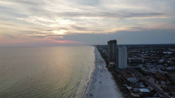 istock View of the beach sunset 1334856627