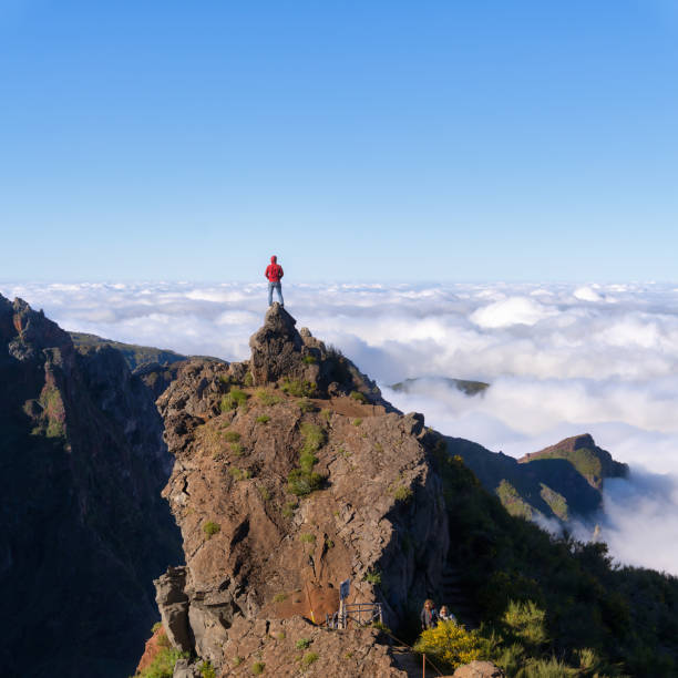 Pico Arieiro to Ruivo hike on Madeira, Portugal stock photo