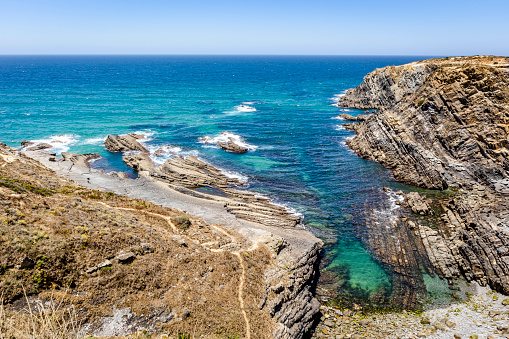 Hermoso paisaje y paisaje marino en el Parque Natural de la Costa vicentina, Alentejo, Portugal photo
