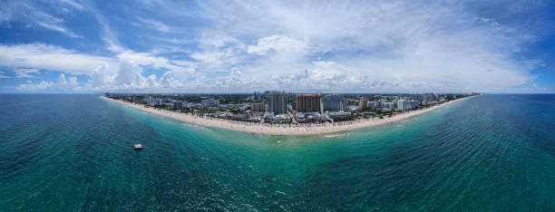Panoramic Drone View of Fort Lauderdale Beach