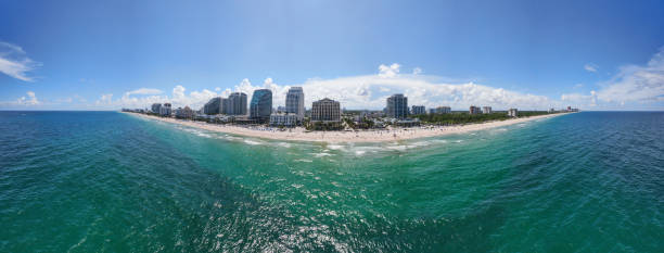 Panoramic Drone View of Fort Lauderdale Beach