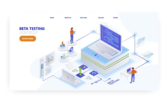 Backtesting Page Design Beta Testing Landing Page Design Website Banner Vector Template ...