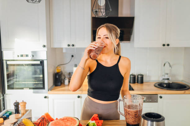 Healthy food does the body good stock photo