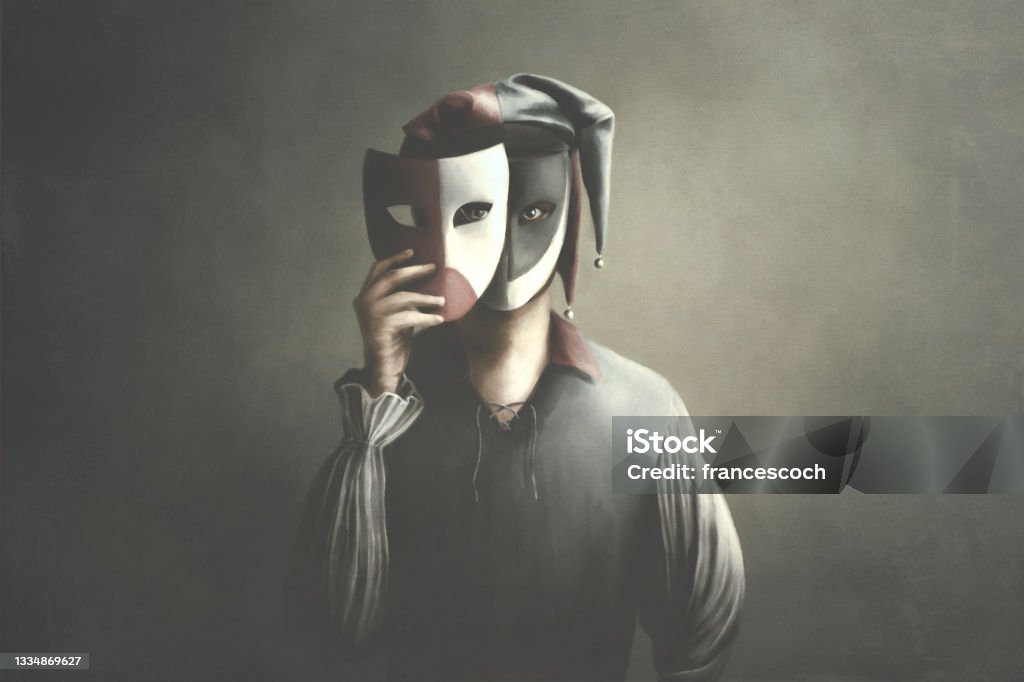 Ilustrație de clovn jester cu măști de teatru - ilustrație de stoc Mască fără redevențe Ilustrație de clovn jester cu măști de teatru - ilustrație de stoc Mască fără redevențe