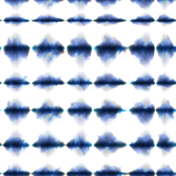 Tie Dye Shibori Seamless Pattern Background in Blue color Boho Stripe Color Design in 1970 Tie Dye Shibori Seamless Pattern Background in Blue color Boho Stripe Color Design in 1970. 1970 pictures stock illustrations