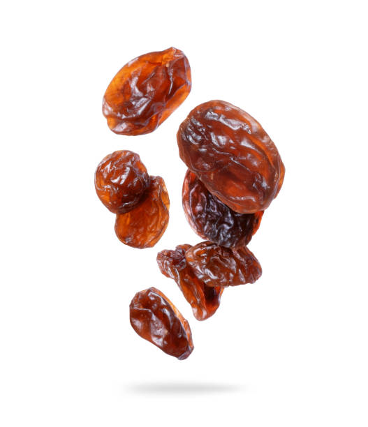istock Raisin close up in the air on a white background 1334871476