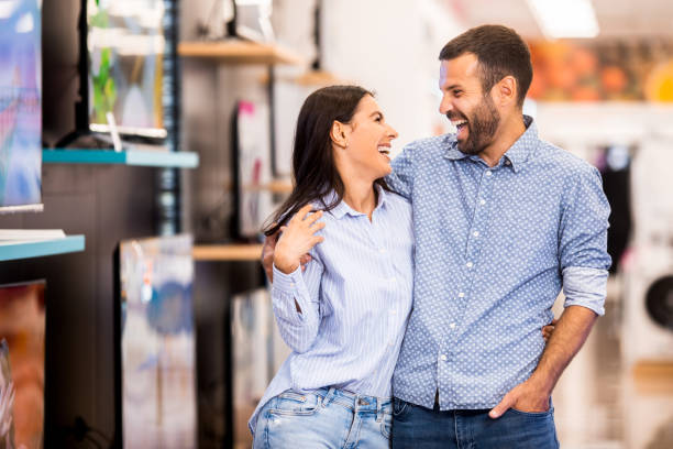 istock Couple seen during house goods shopping 1334877942