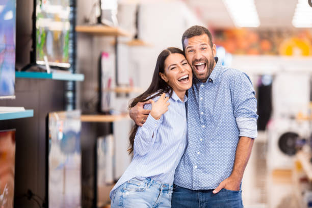 istock Happy couple during house goods shopping 1334878209