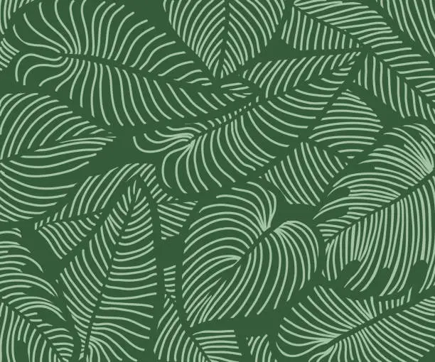 Vector illustration of Luxury floral nature background tropical pattern,