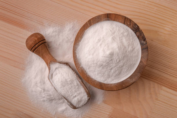 istock Top view of bowl and scoop with baking soda 1334886769