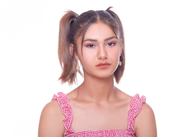 istock Beautiful girl with blank expression. 1334887544