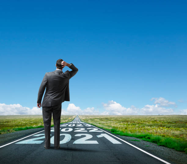 istock Businessman Looking Toward The Future 1334888835