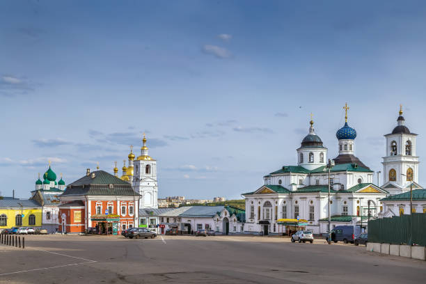 Cathedral Square in Arzamas city center, Russia