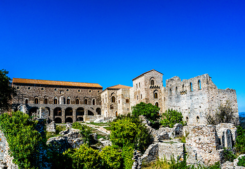 The Palaces of the Despots of Mystras, Laconia, Peloponnese, Greece. High quality photo