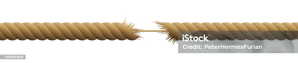 Wirey Thread Almost Ripped Hanging By A Thread Almost Broken Rope Frayed Tensioned Cord Held ...