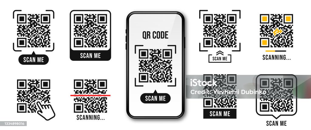 Qr Code Quick Response Code Qr Code Templates Frames Scan Me Scanning ...
