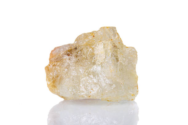 istock macro mineral stone Aquamarine on a white background 1334899814