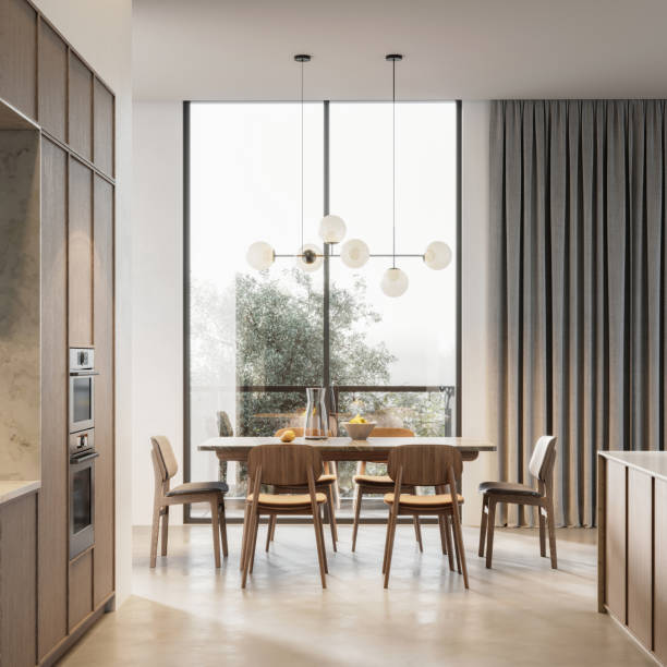 istock Computer image of a dining area in apartment 1334900935