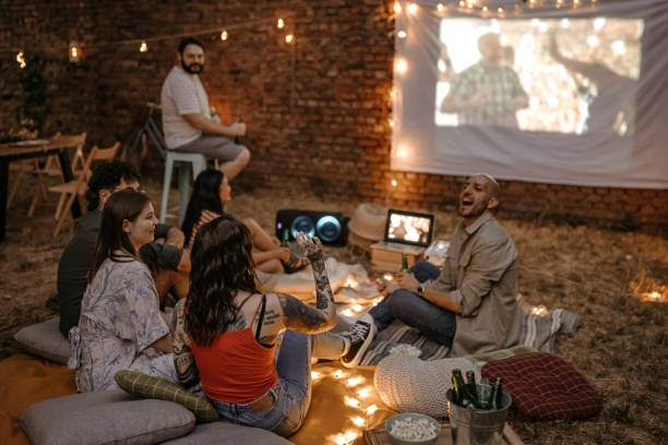 istock Movie night with friends 1334902408