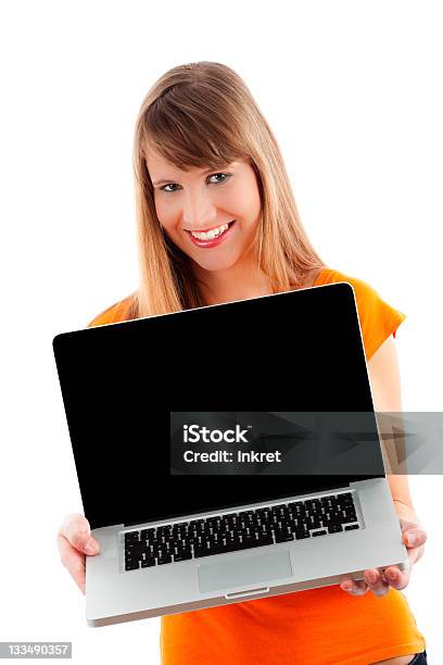 Girl With Laptop Stock Photo - Download Image Now - Adult, Adults Only, Beautiful People