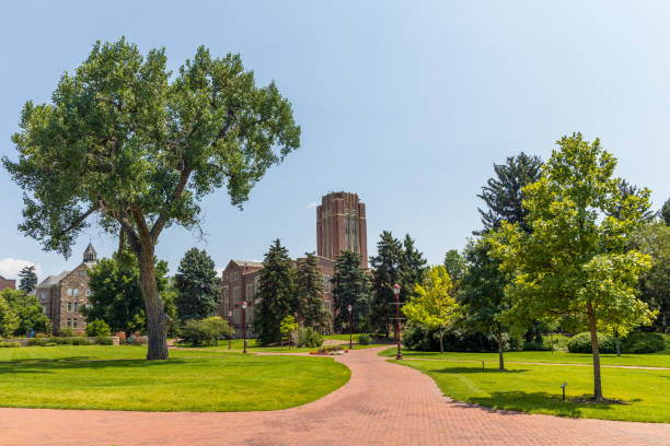 universidade de denver em denver, colorado - university of colorado - fotografias e filmes do acervo