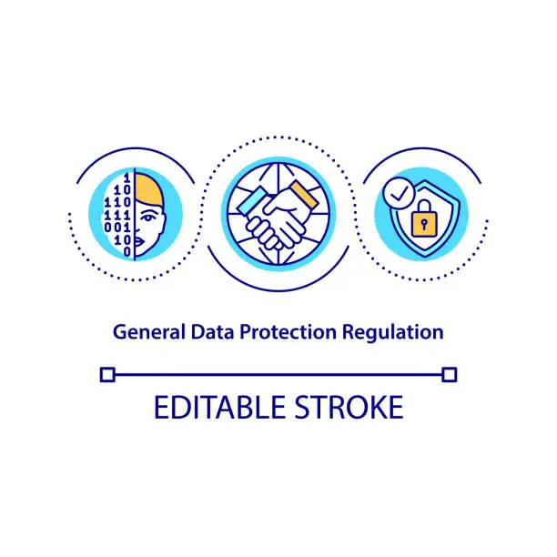 Vector illustration of General data protection regulation concept icon