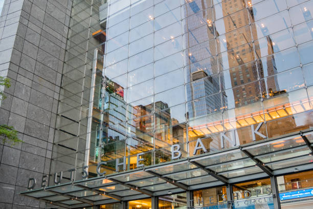 도이체방크 빌딩 뉴욕 - deutsche bank 뉴스 사진 이미지