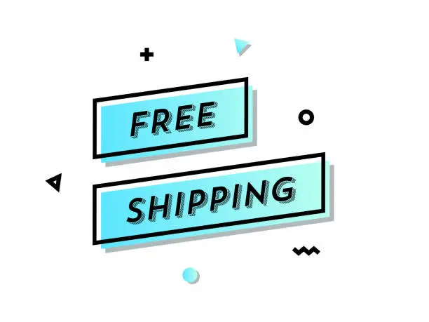 Vector illustration of Free Shipping Web Banner