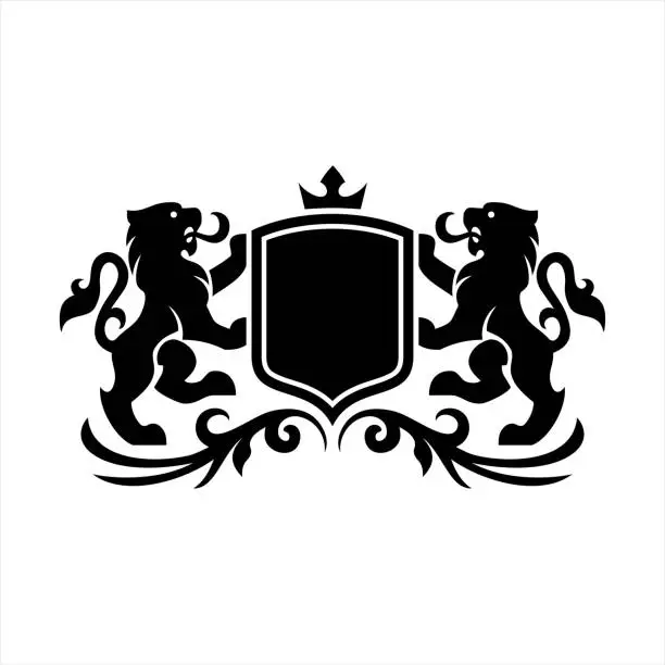 Vector illustration of Lions Coat of Arms