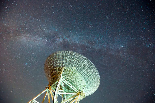 istock Radio telescopes and the Milky Way at night 1334937050