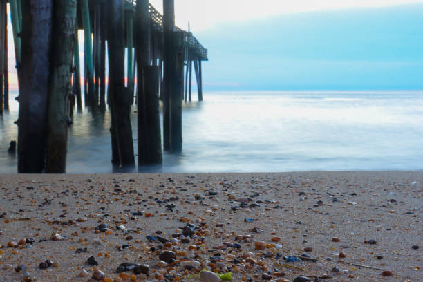 Sunrise and Sunset by the Pier, long exposure