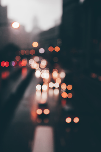 Blurred city night